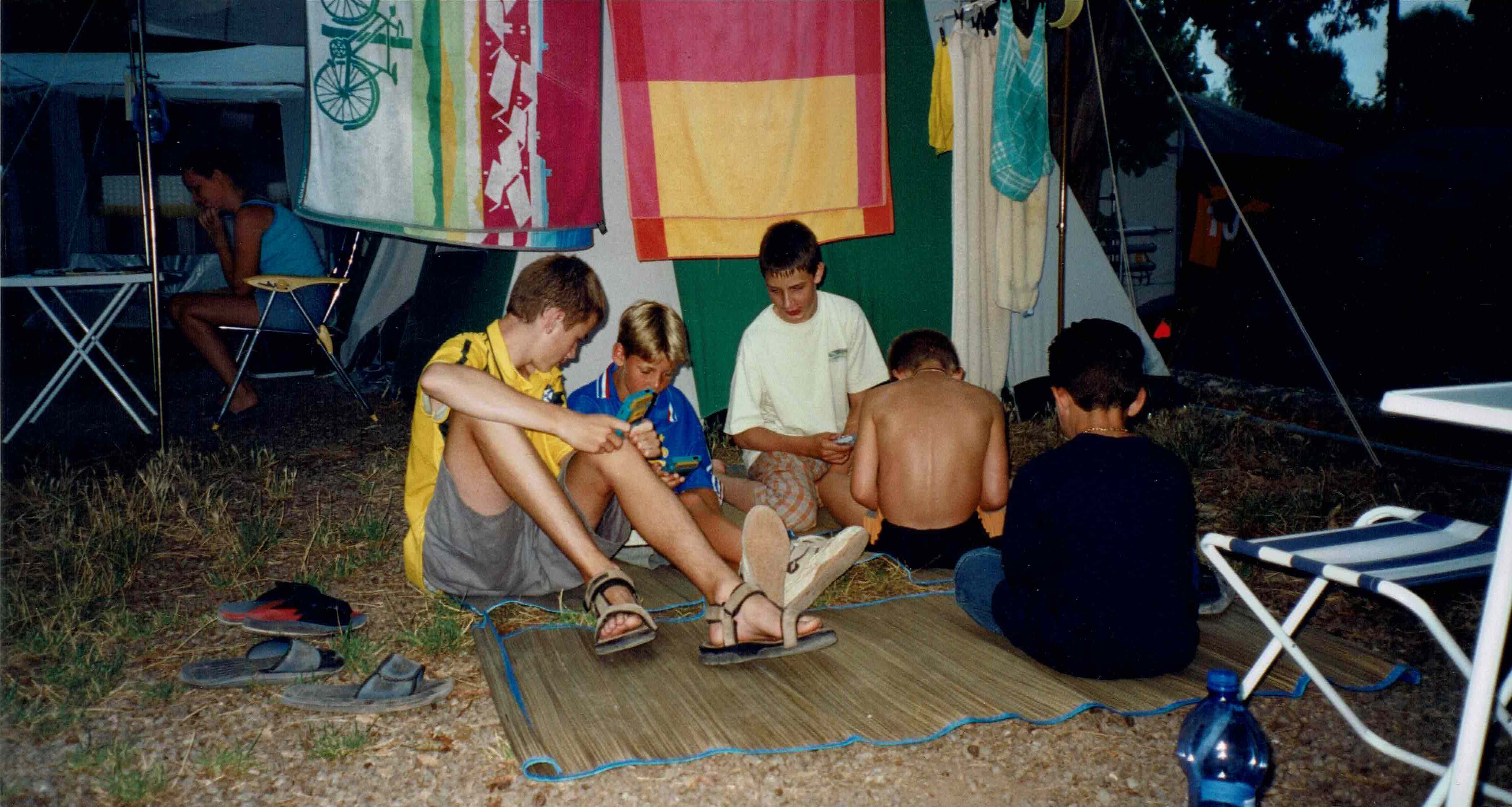 Playing at a camping ground